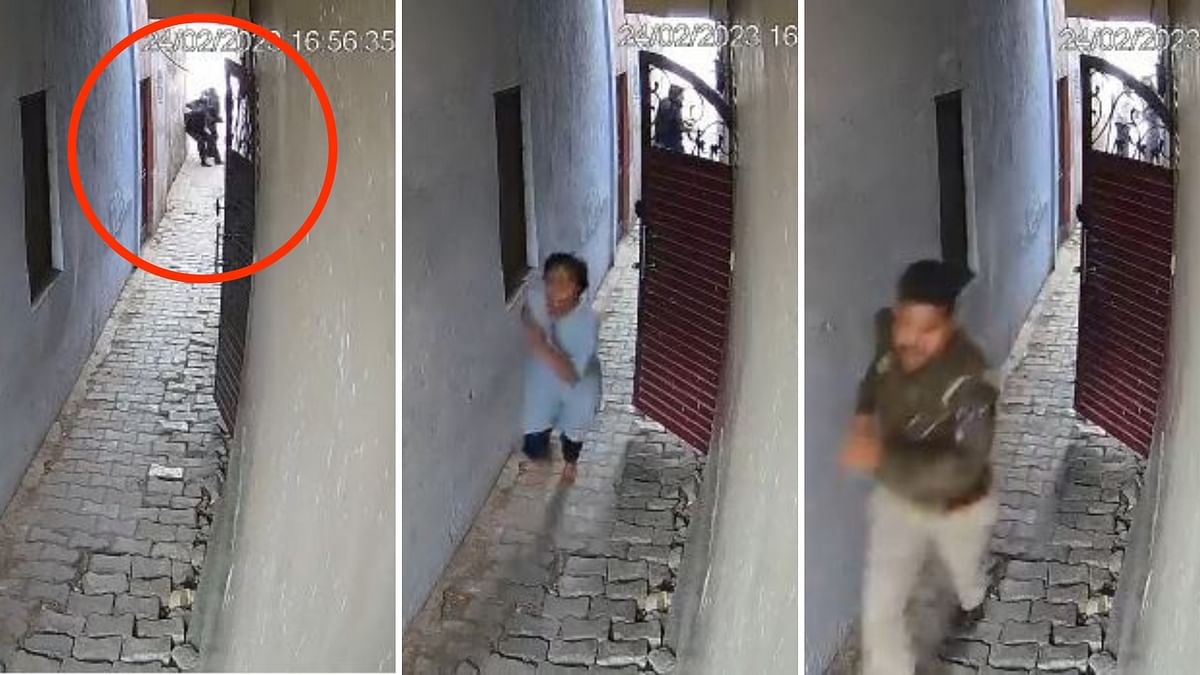 उमेश पाल हत्याकांड का नया CCTV वीडियो, शूटर ने गोली मारी,गनर के शरीर पर फटा बम  