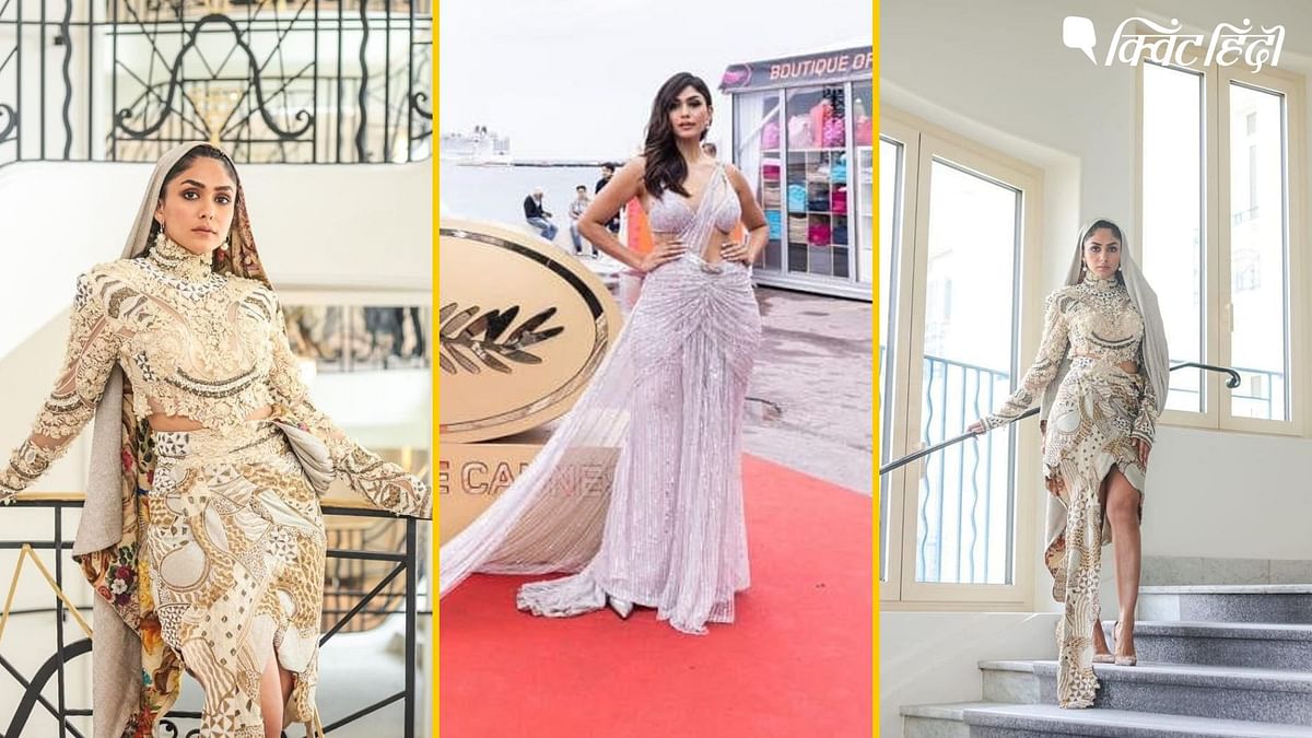 Cannes 2023: कान्स के अपने तीसरे लुक में हुड ड्रेस में नजर आईं Mrunal Thakur