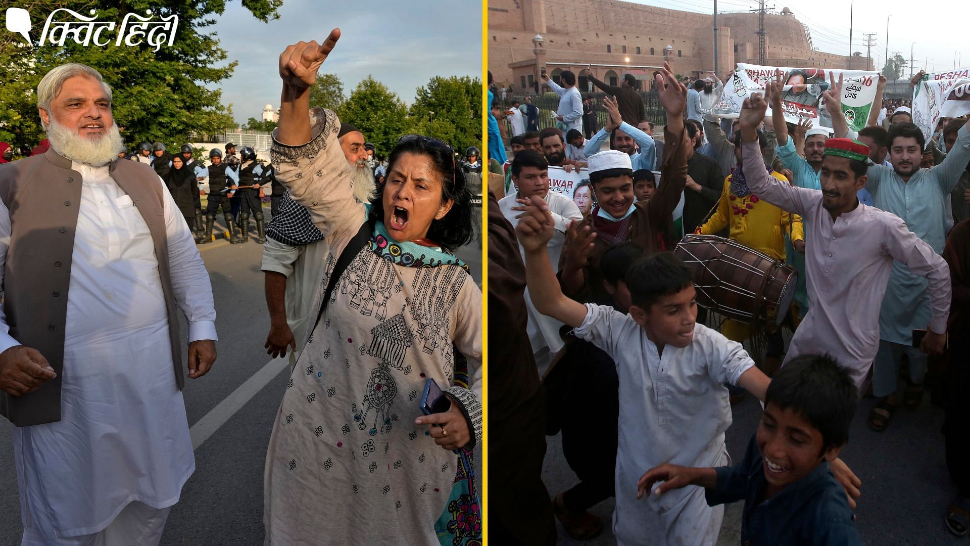 <div class="paragraphs"><p>Supporters of former Prime Minister Imran Khan celebrating</p></div>