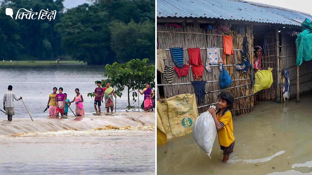 असम में बाढ़ ने मचाई तबाही: 780 गांव डूबे, सड़क-पुल टूटे, खतरे के पार बेकी नदी