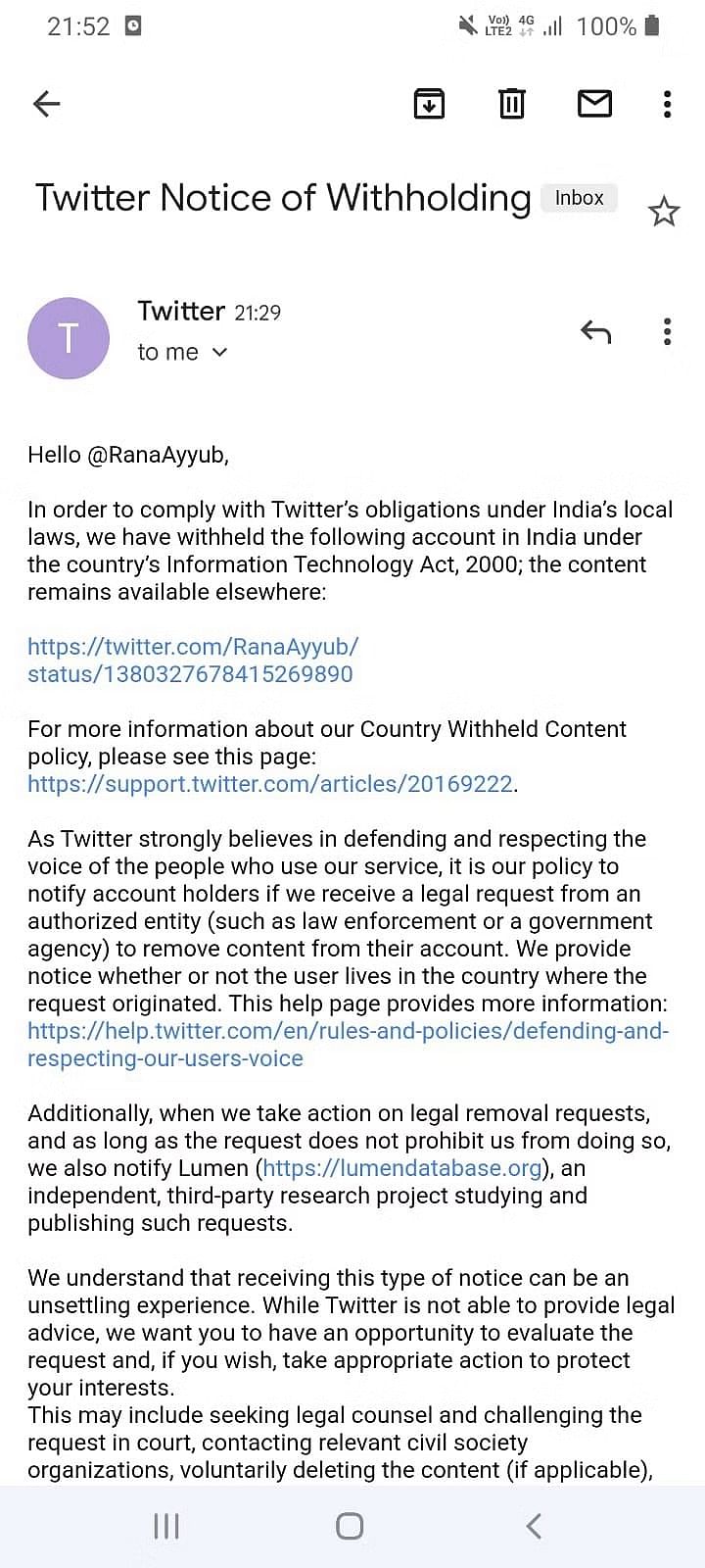 Twitter Vs Indian government : केंद्र ने किसानों आंदोलन के दौरान सैकड़ों ट्विटर अकाउंट को ब्लॉक करने का आदेश दिया था