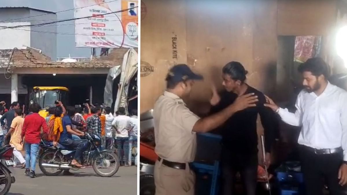 MP: विदिशा में गणेश प्रतिमा खंडित, हिंदू संगठन का बवाल, आरोपी की दुकान पर चला बुलडोजर