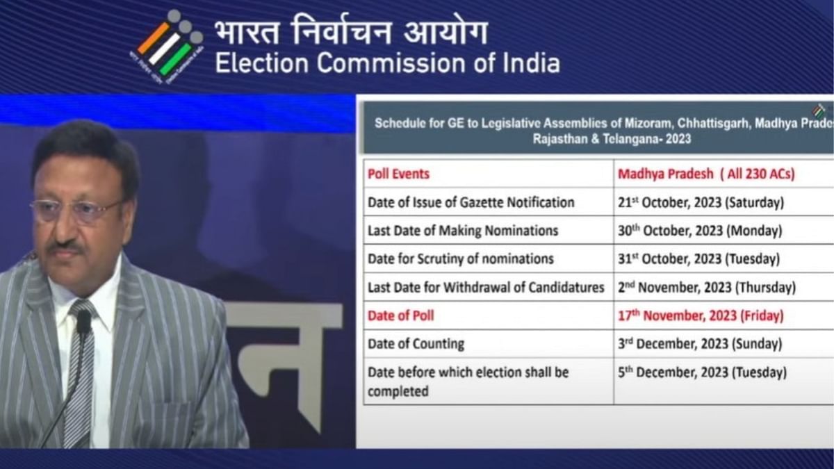 MP Election 2023: मुख्य चुनाव आयुक्त राजीव कुमार ने कहा, मध्य प्रदेश में 5.6 करोड़ मतदाता हैं."