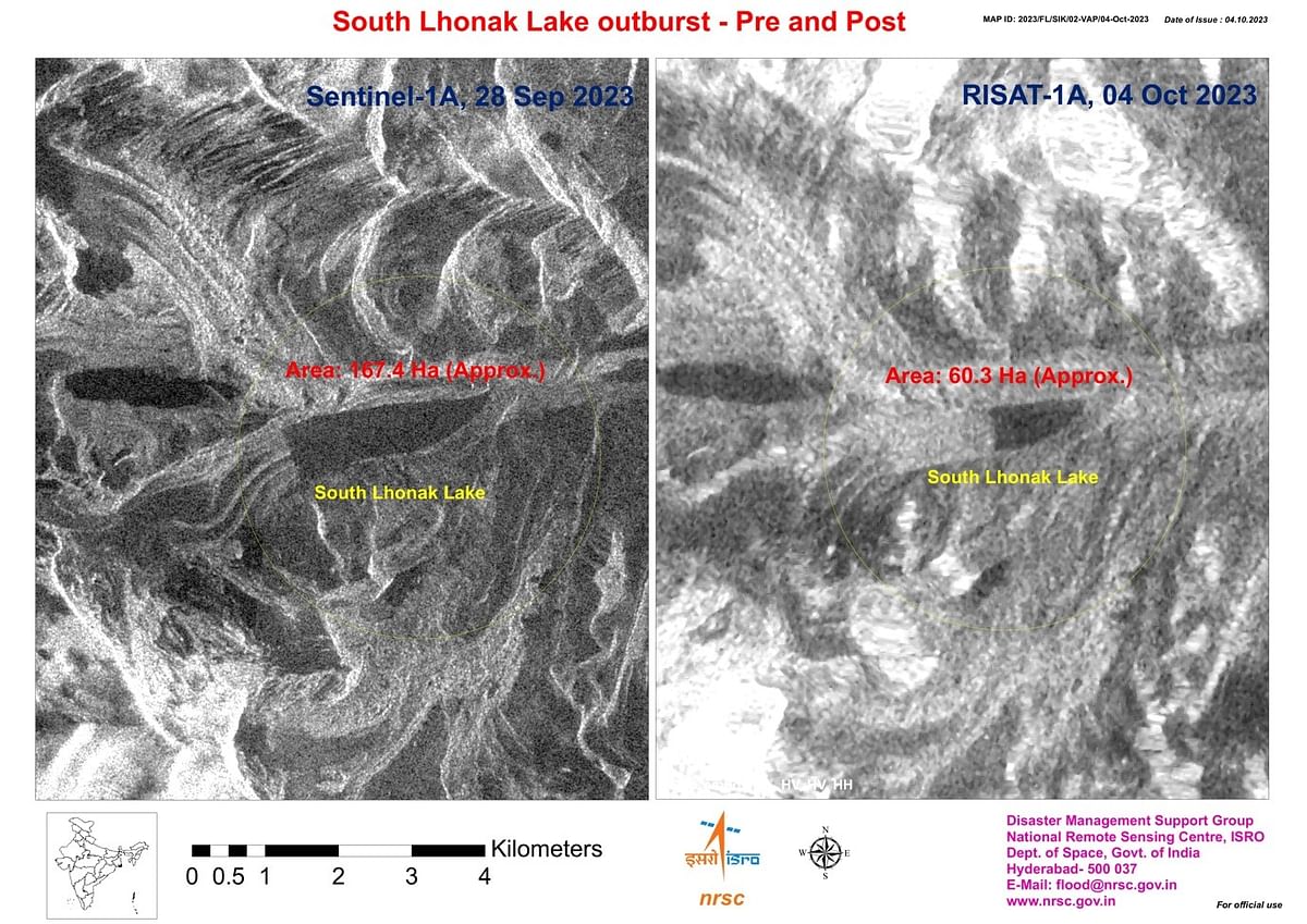 Sikkim Flood: सिक्किम के आसपास चिन्हिंत 14-21 खतरनाक ग्लेशियल झीलों में से ल्होनक झील भी एक थी.