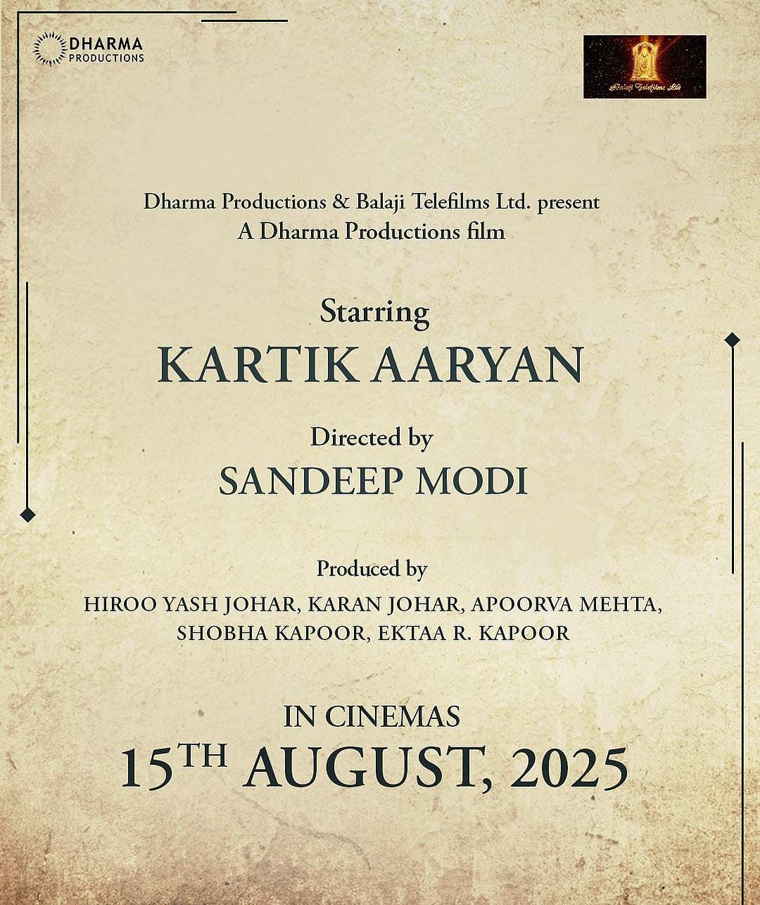 Kartik Aaryan Birthday: कार्तिक आर्यन की अनटाइटल्ड फिल्म 15 अगस्त 2025 को रिलीज होगी.