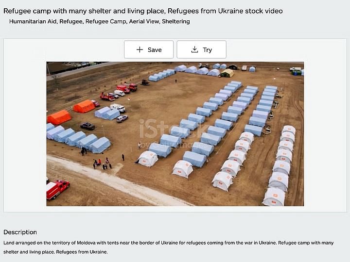 Fact Check: खुले मैदान पर तंबू दिखाने वाली क्लिप असल में मोल्दोवा में यूक्रेनी शरणार्थियों के राहत शिविरों में से एक की है.