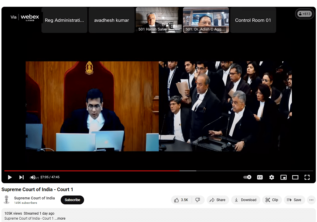 सुनवाई के दौरान अपनी कुर्सी को एडजस्ट करते CJI का अधूरा वीडियो गलत दावे के साथ शेयर किया जा रहा है 