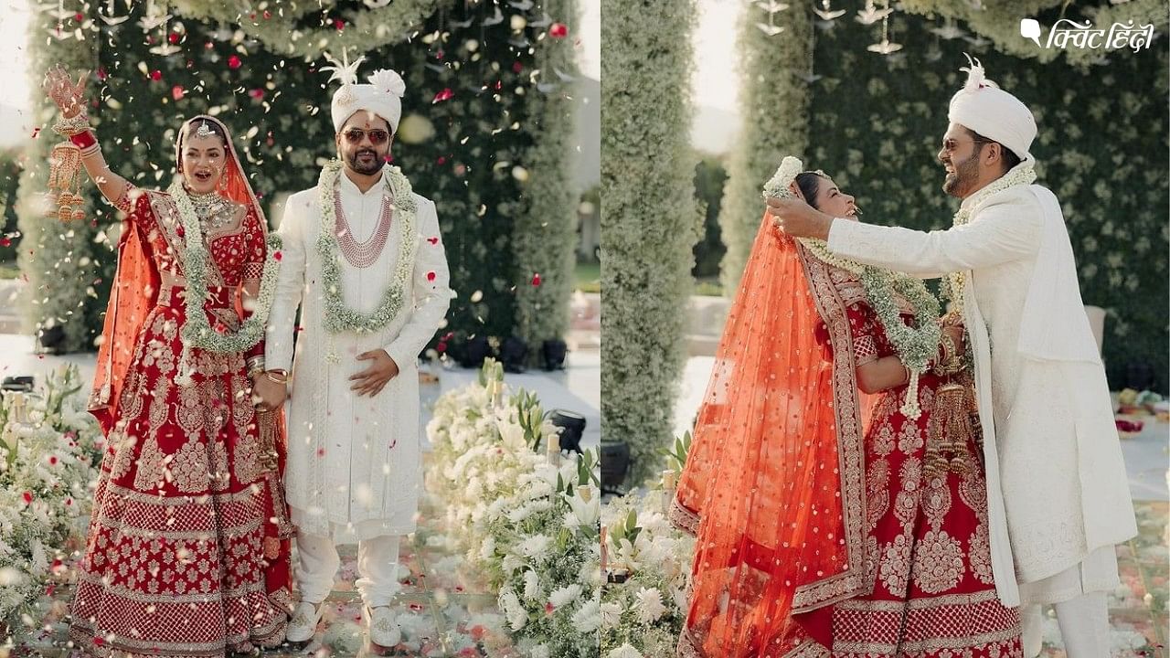 <div class="paragraphs"><p>Meera Chopra Wedding: प्रियंका चोपड़ा की कजिन मीरा ने रक्षित संग रचाई शादी|Photos</p></div>