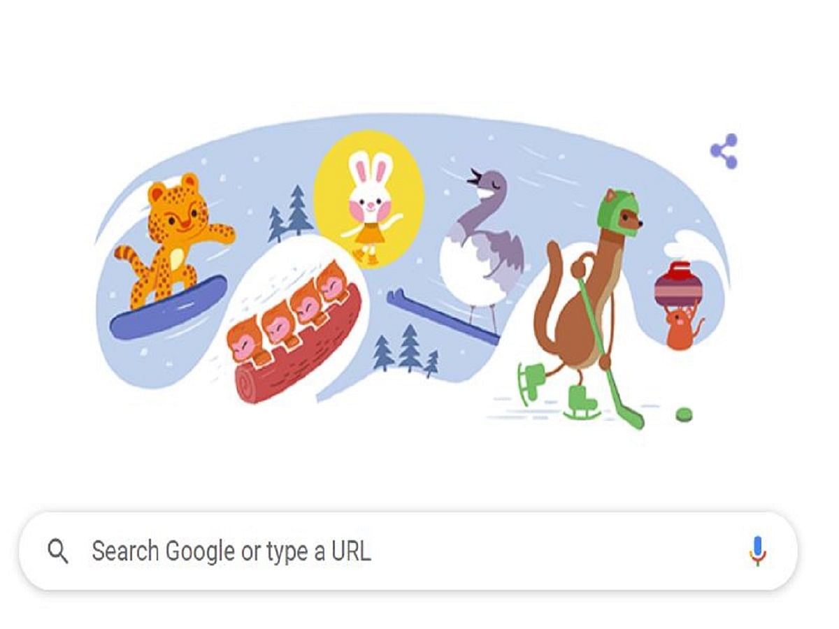 Google Doodle Winter Olympic Games Beijing 2022 गूगल ने आज बीजिंग