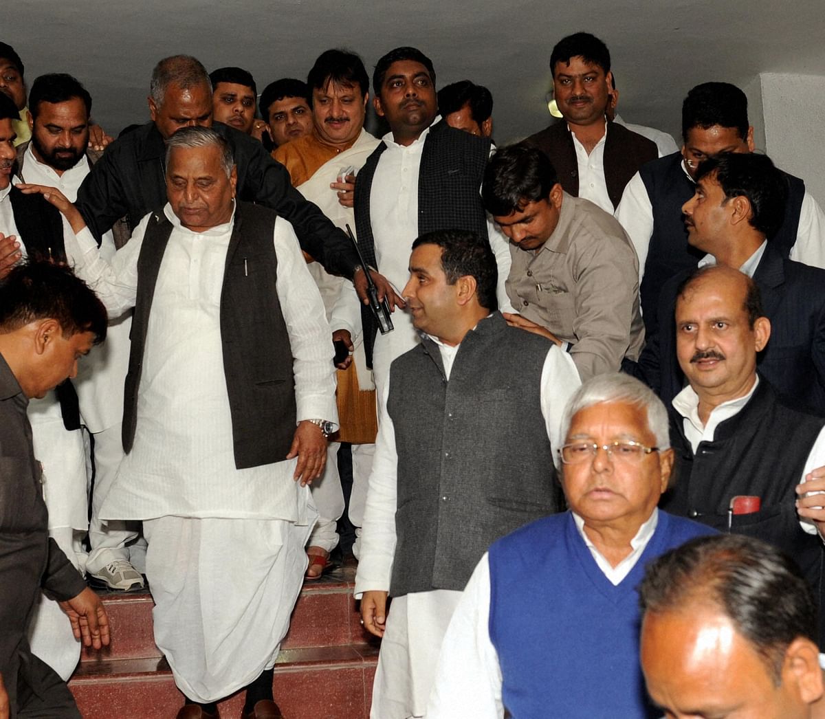 

The Congress leaders, however, are unsure whom they should deal with – Mulayam Singh Yadav or his son Akhilesh.