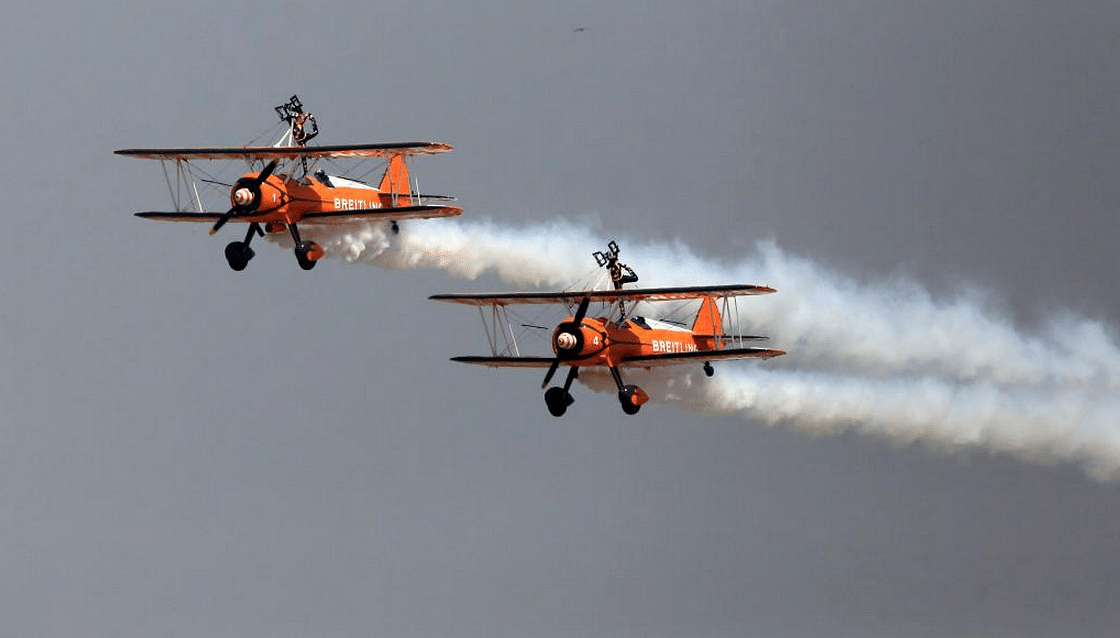 Take a look at the spectacular images taken during the Aero India 2015 rehearsals. Prime Minister Narendra Modi inaugurated the air show in Bengaluru today.