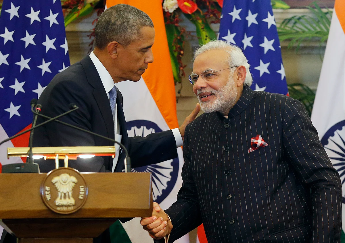 US President Barack Obama with Prime Minister of India Narendra Modi. (Photo: Reuters)