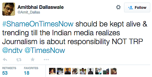 Over 2 Lakh Tweets and Counting, Say #ShameOnTimesNow