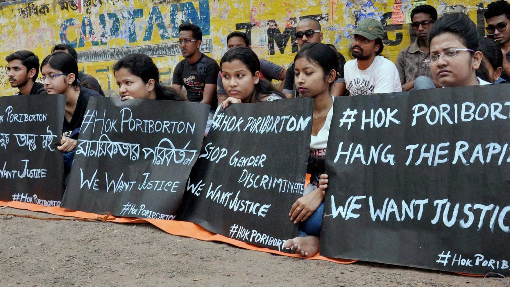 Anti-rape protests in Kolkata. (Photo: PTI)