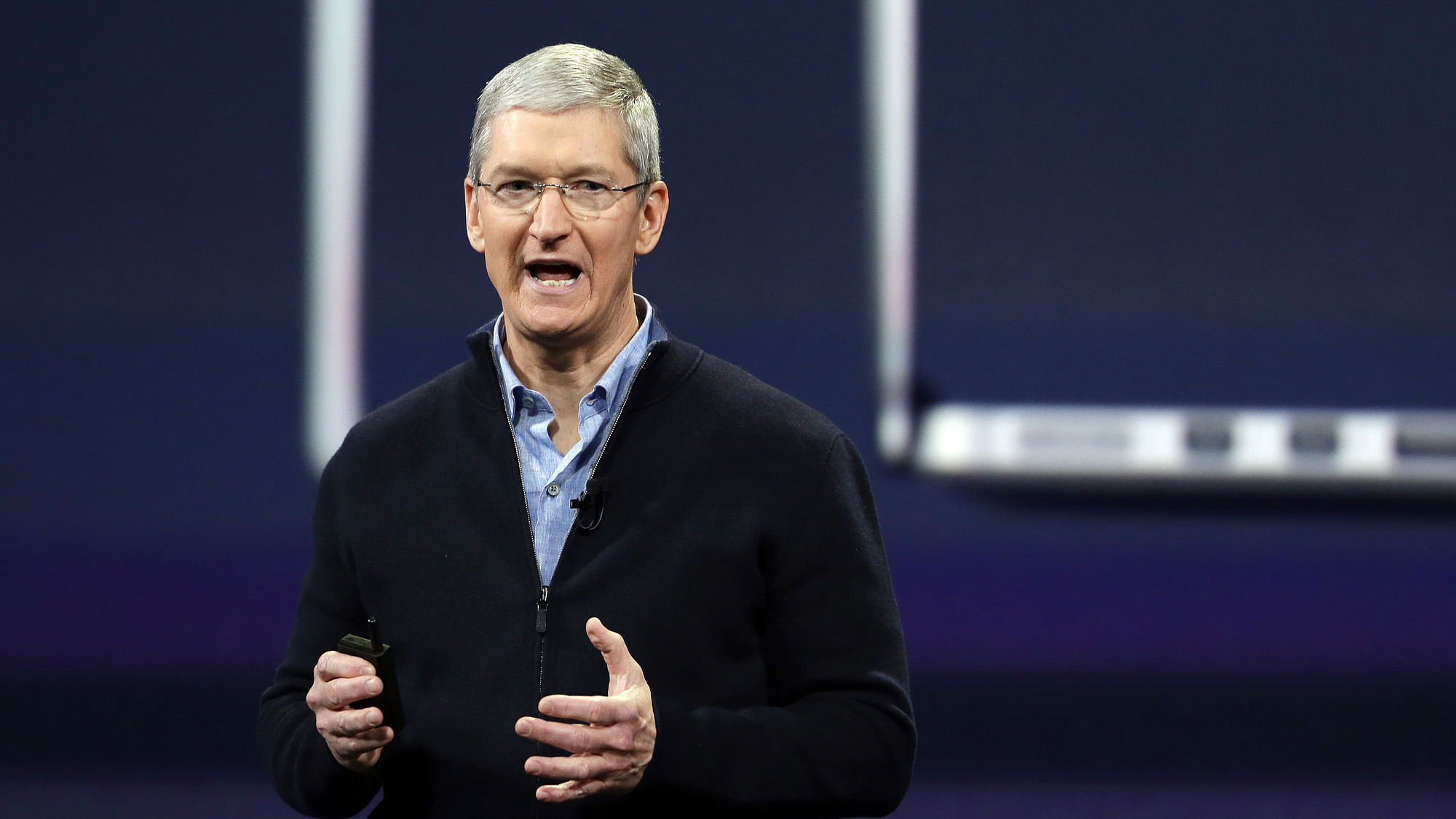 Apple CEO Tim Cook speaks during an Apple event on Monday, March 9, 2015, in San Francisco.&nbsp;