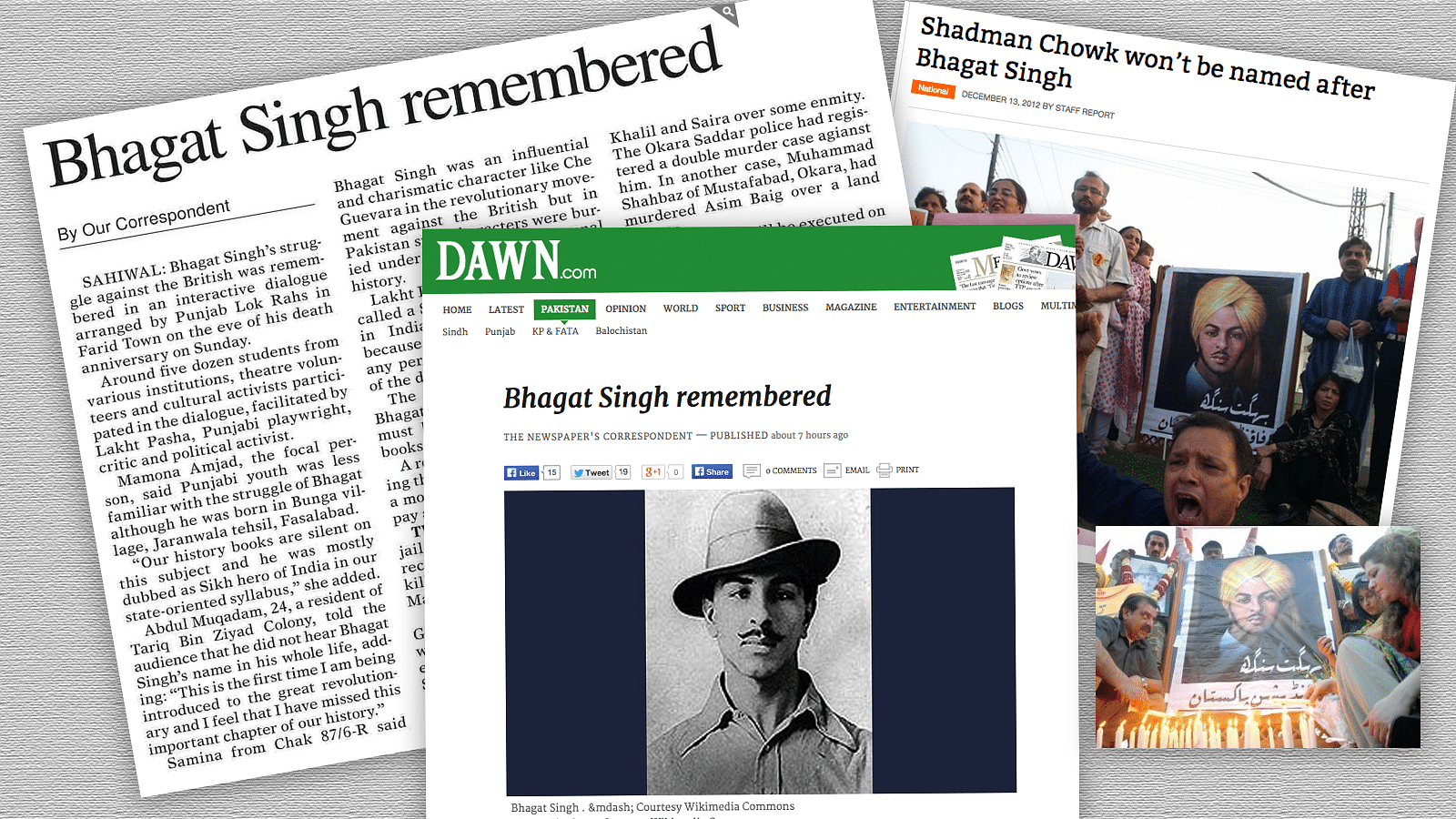 Pakistani daily <i>Dawn</i> reports on how Bhagat Singh was remembered on the eve of his 84th death anniversary. This despite attempts to erase him from the country’s collective memory. 