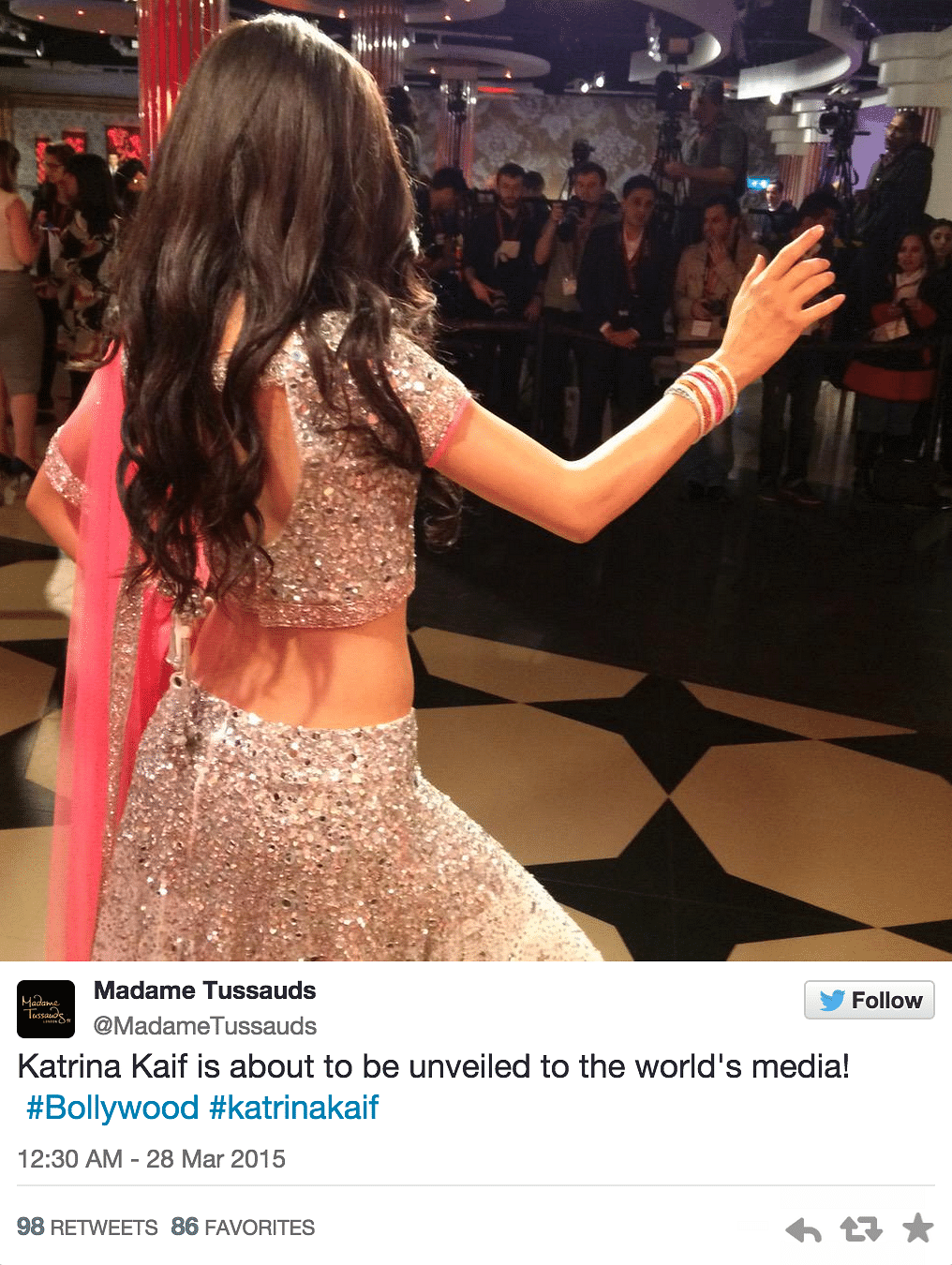 Katrina Kaif joins other Bollywood stars at Madame Tussauds, London. Take a look at Katrina’s wax version.