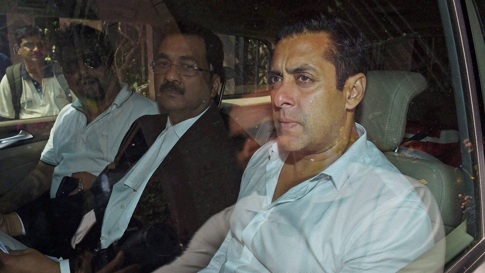 Actor Salman Khan arrives at a Mumbai court. (Photo: PTI)