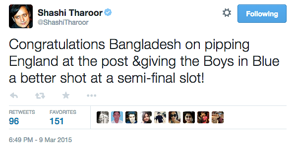 Congress MP Shashi Tharoor’s personal website has been hacked apparently over his tweets on Bangladesh cricket team. 