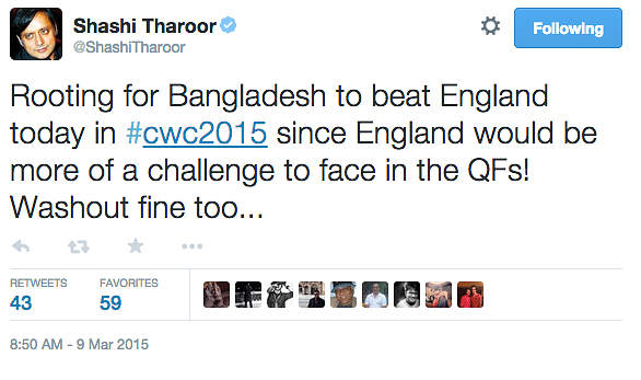 Congress MP Shashi Tharoor’s personal website has been hacked apparently over his tweets on Bangladesh cricket team. 