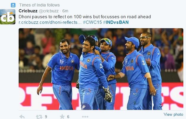 India storms into the Semis. Bangladesh head home. Indian fans go nuts on Twitter. Life’s good! For now. 
