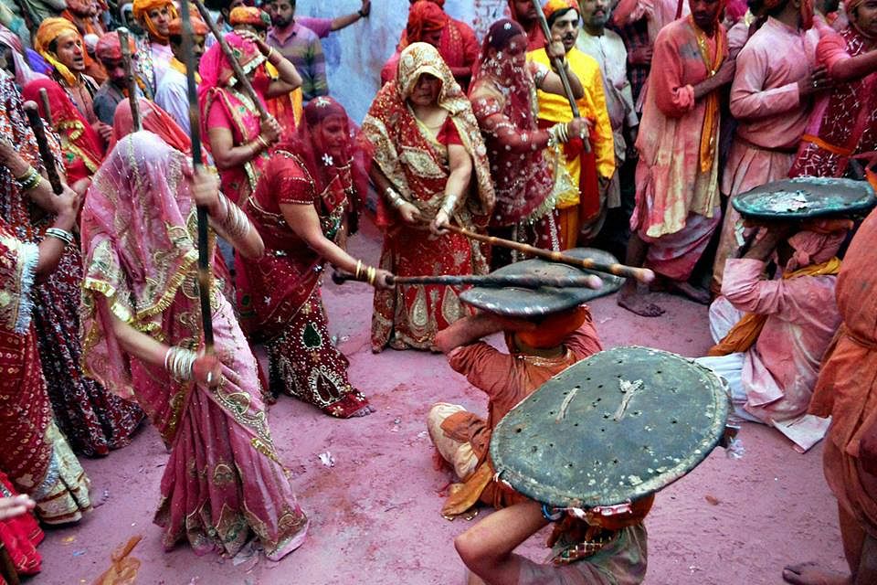 Amazing pictures capture the excitement of Lathmaar Holi.