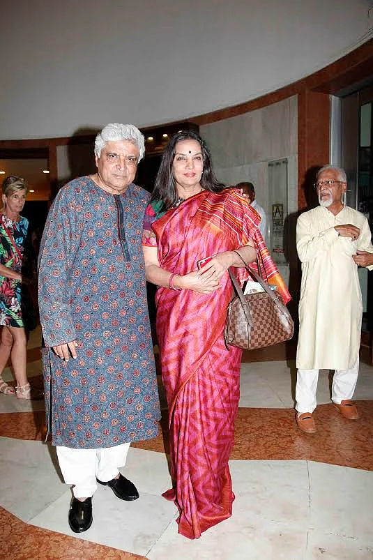 Shabana Azmi and Javed Akhtar outside Cafe Samovar (Photo: Yogen Shah)