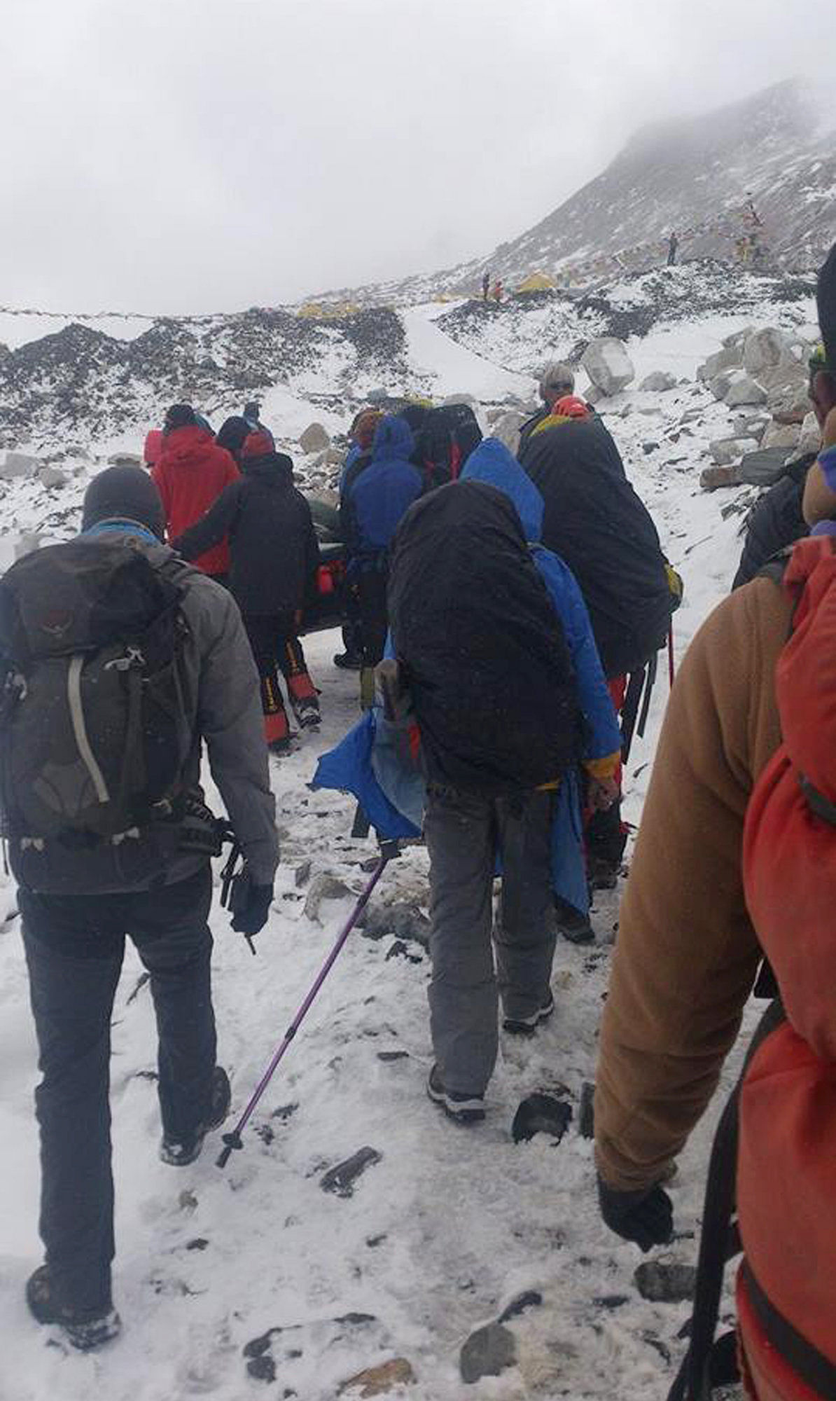 22 bodies have been recovered at the base camp on Mount Everest after quakes triggered an avalanche there.