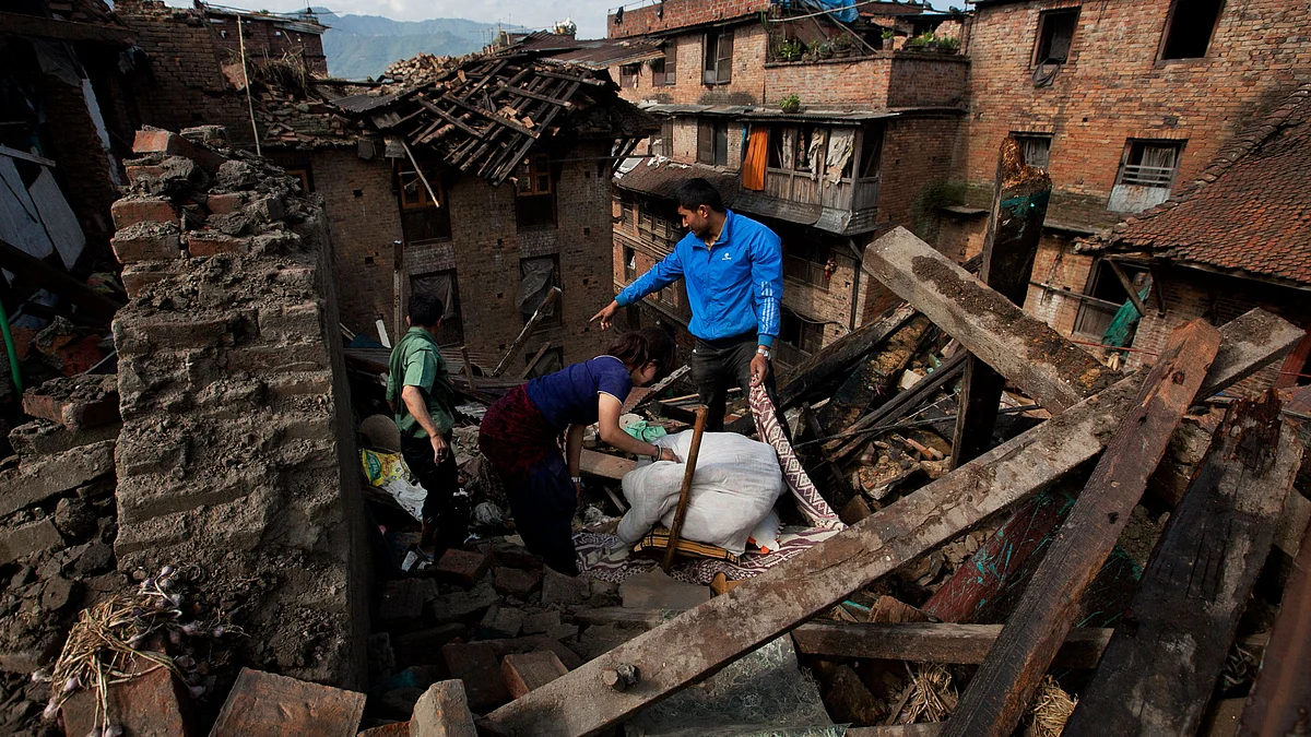 Hundreds of homes were destroyed in the massive Nepal earthquake. (Photo: AP)