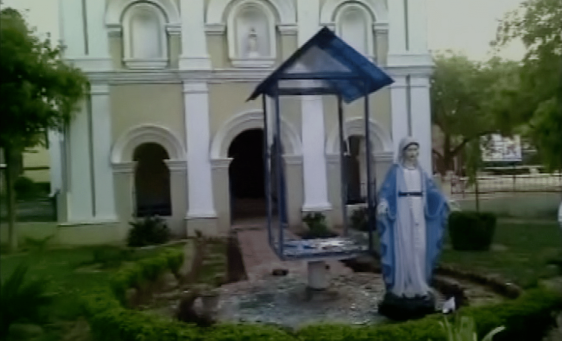 Days after Rajnath Singh assures Christians of protection, a church is vandalised in Agra.