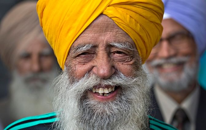 Fauja Singh, the Sikh marathon runner who turned 104 this April. (Photo: Reuters)
