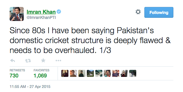 In the wake of Pakistan‘s 3-0 ODI loss against Bangladesh,  Imran Khan has called for a major overhaul of PCB. 