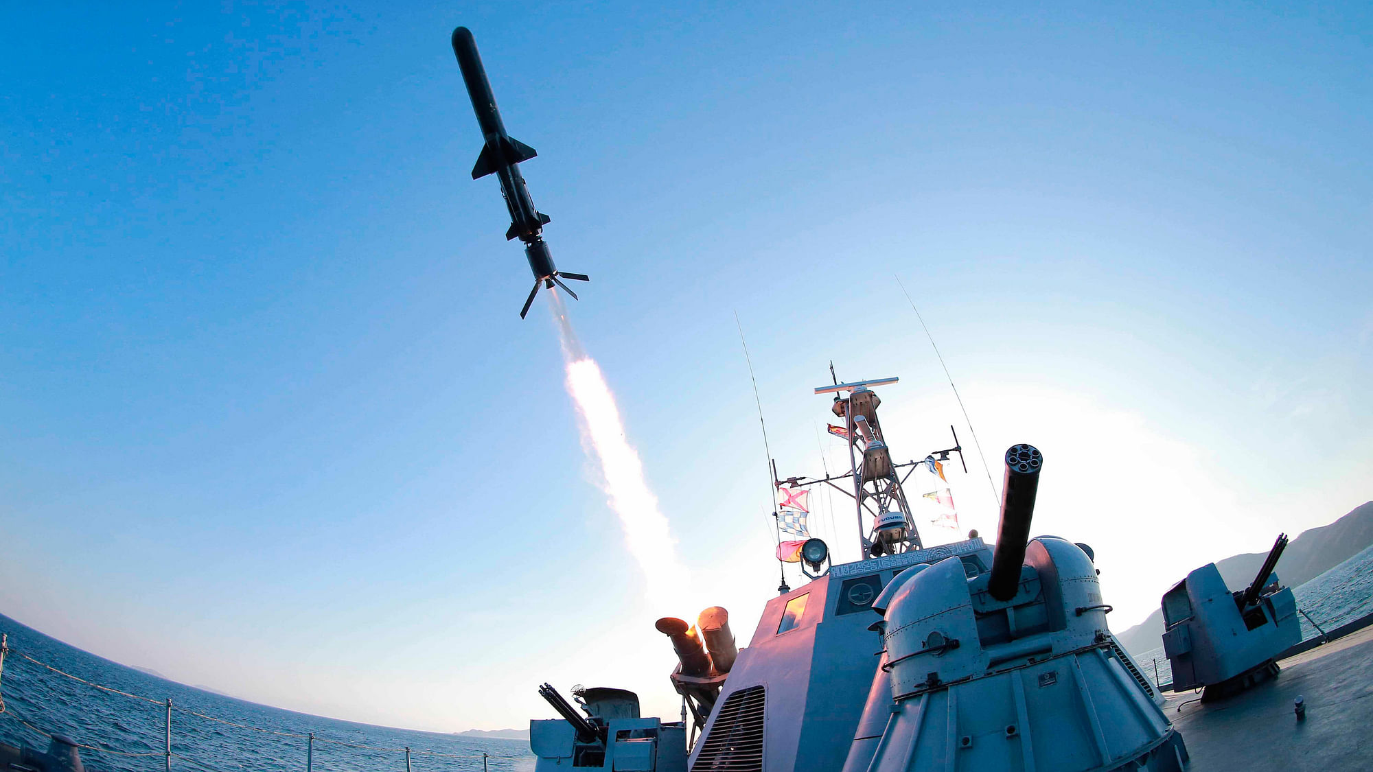 

<!--StartFragment-->File photo of a missile being fired from a North Korean&nbsp;naval vessel. (Photo: Reuters)<!--EndFragment-->