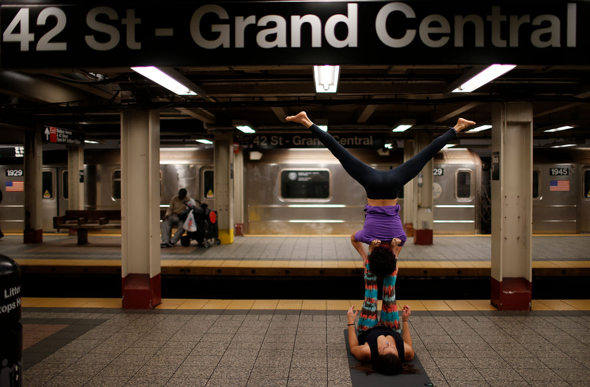  From museums to Times Square - some people have mastered the practice in some of the most unconventional places. 