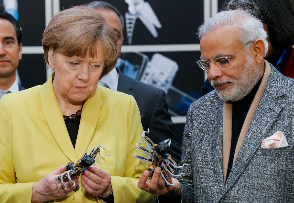 On day two of his 3-nation tour, PM Narendra Modi arrived in Berlin, attended a Indian community dinner where he was served dhoklas.