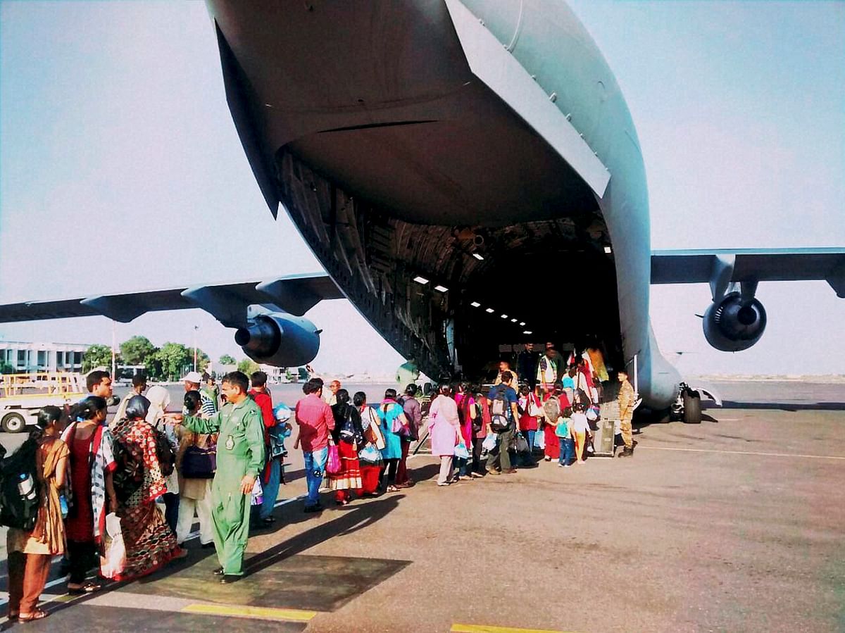  Over 350 Indians arrived in Kochi and Mumbai on Thursday morning in IAF planes after being rescued from strife-torn Yemen.