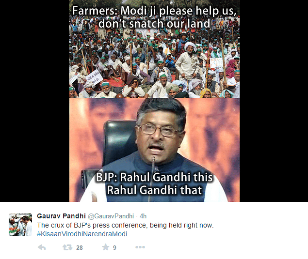 Rahul’s Kisan Rally proved to be a divisive moment in Twitterverse, igniting a war of trends and diverse reactions. 