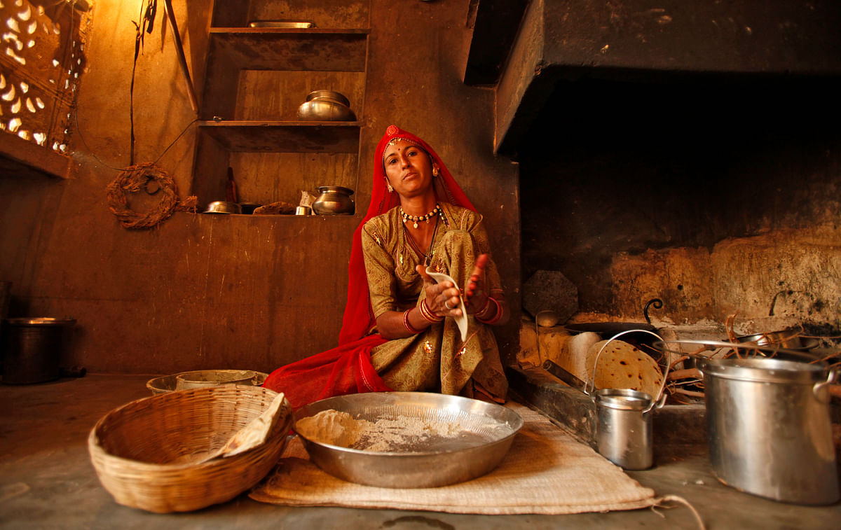 Indians spend most time in the kitchen compared to the world, but most of them are women. 