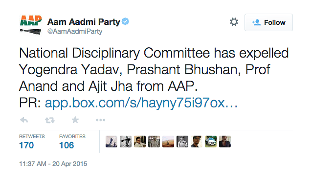 AAP may have expelled four  leaders. But that has not stopped the leaders from sounding a warning to Arvind Kejriwal.