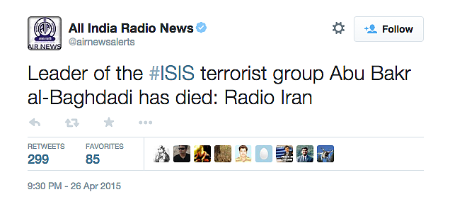 ISIS Chief Abu Bakr al-Baghdadi Dead: Radio Iran