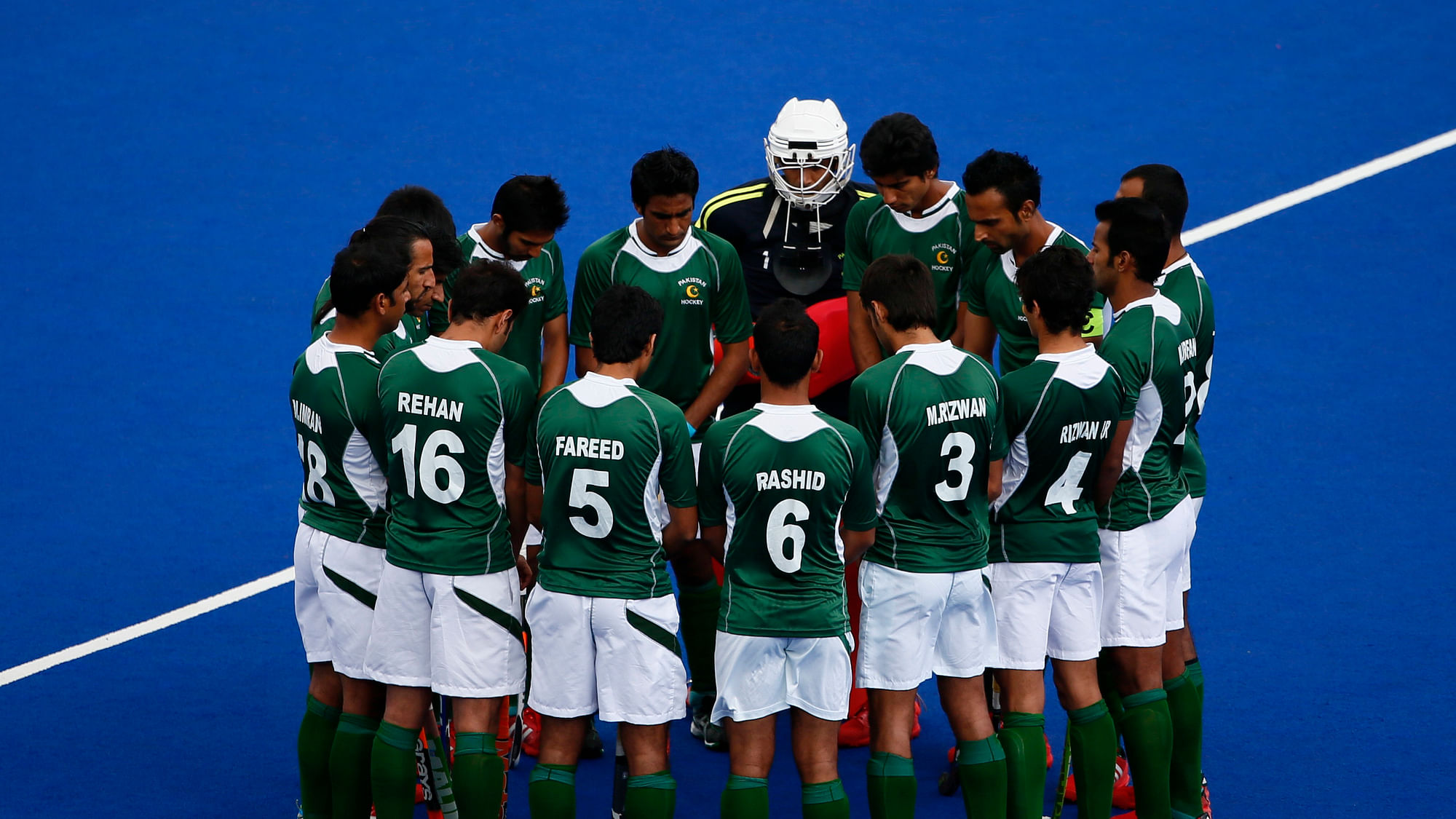 File picture of the Pakistan hockey team.&nbsp;