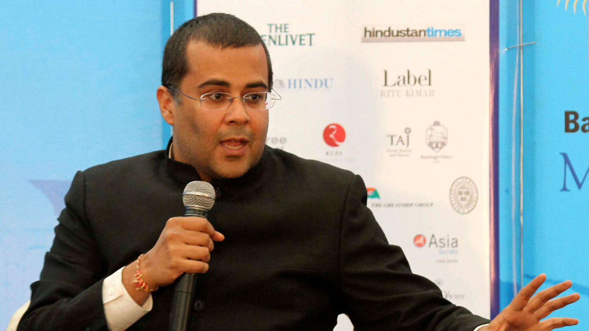 Chetan Bhagat shared his wife’s response at an event.