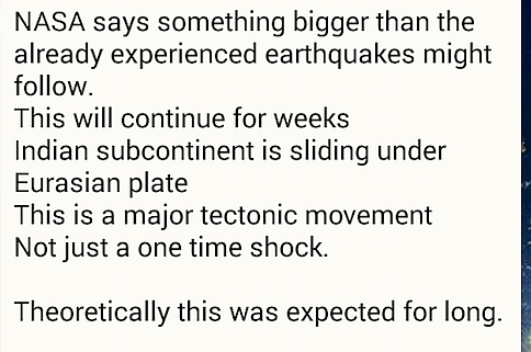 Message received on WhatsApp