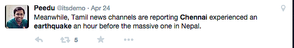 #NepalEarthquake: Cease & Desist From Spreading Rumours
