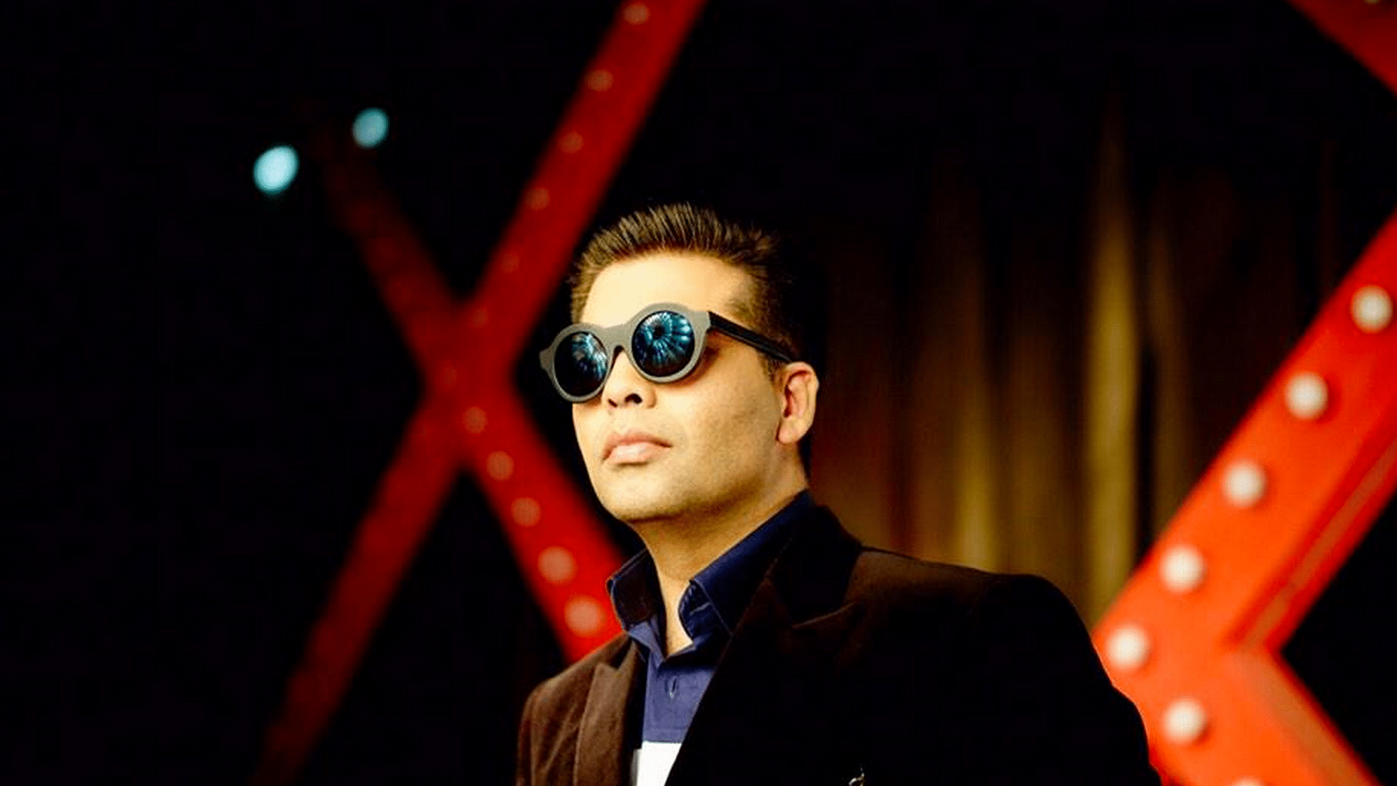 Karan Johar poses for an Avinash Gowariker photo shoot