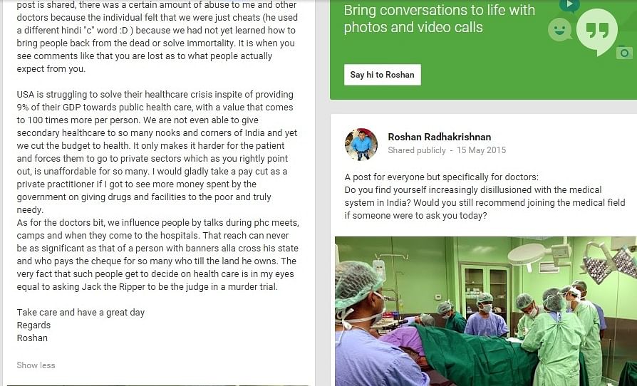 Dr Roshan Radhakrishnan’s so-called ‘anti-doctor’ blog has divided the internet into yay-sayers and nay-sayers.