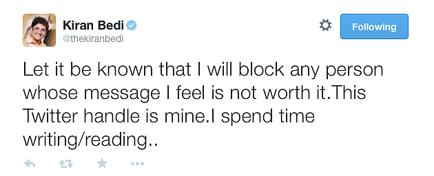 Oops! Kiran Bedi Did it Again. Tweeple Get #BediBlocks Trending