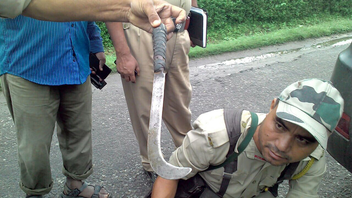Machete that was used to slay the 5 year old boy. (Photo by Special Arrangement)