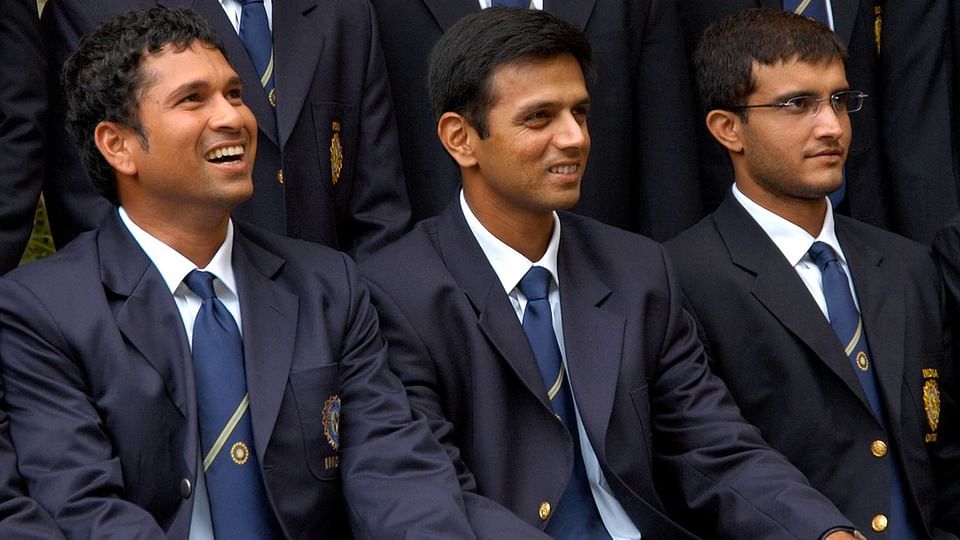 Sachin Tendulkar, Rahul Dravid and Sourav Ganguly in 2004.  (Photo: Reuters)