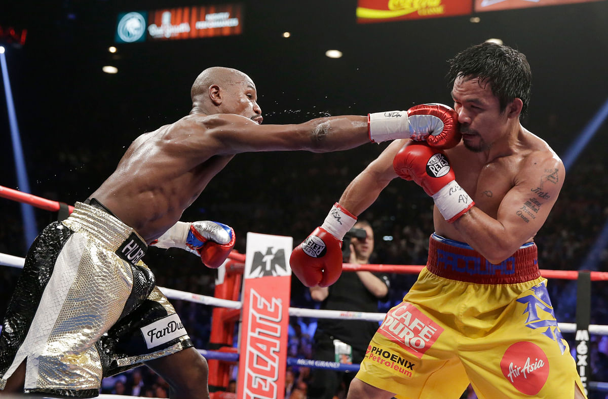 “In the third round, I felt pain in the shoulder,” eight-division world champion Pacquiao told reporters.